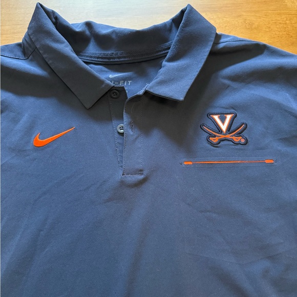 UVA Virginia Football Nike Polo Shirt with Orange Bowl and ACC patch size XXL - Picture 3 of 10